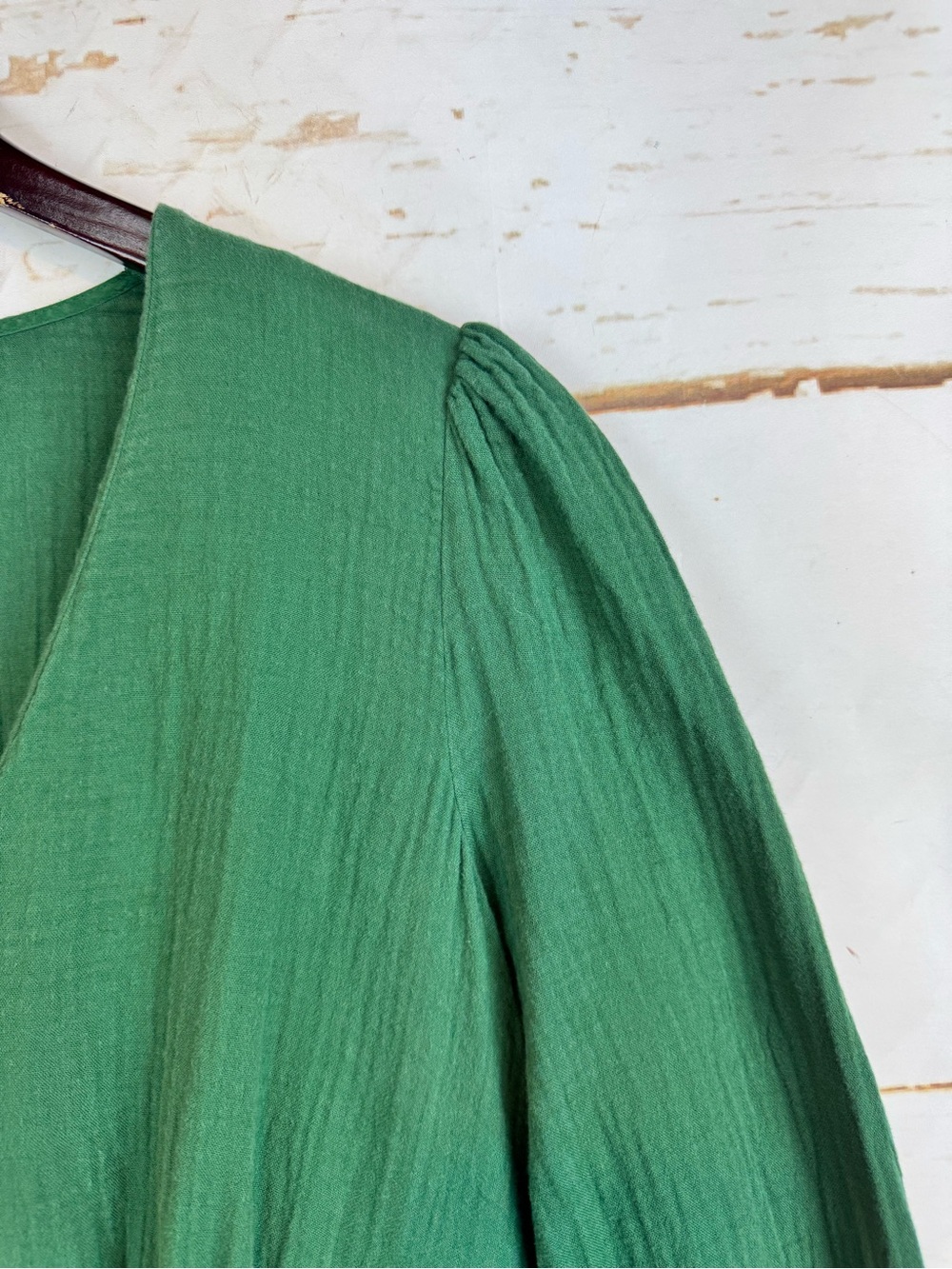 Boden | Green Cotton Gauze Tiered Dress, 12 - Picture 4 of 10